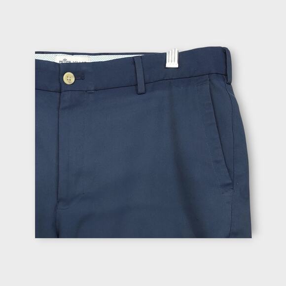 Mens Peter Millar Blue Flat Front Soft Stretch Golf Shorts Size 34 - Picture 2 of 5